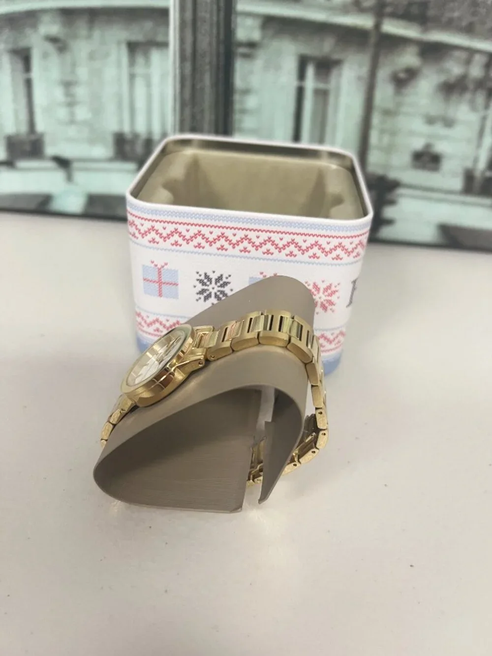 Tory Burch TBW2004 Gigi Ladies Gold Steel Watch 28mm Ivory Dial 3ATM Quartz